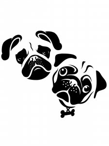 Pug Stencil 9