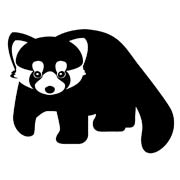 Pochoirs Panda rouge