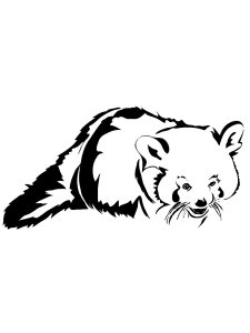 Red Panda Stencil 3