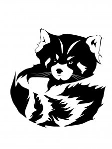 Red Panda Stencil 5