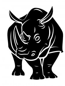 Rhino Stencil 11