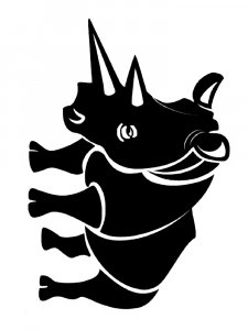 Rhino Stencil 12