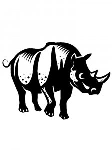 Rhino Stencil 18