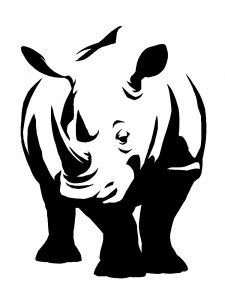 Rhino Stencil 8