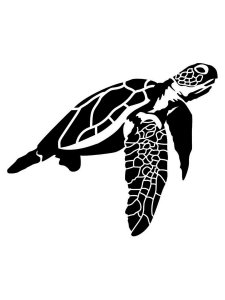 Sea Turtle Stencil 5