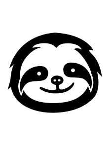 Sloth Stencil 1