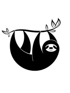 Sloth Stencil 3