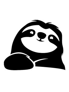 Sloth Stencil 5