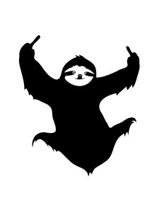 Sloth Stencil 8