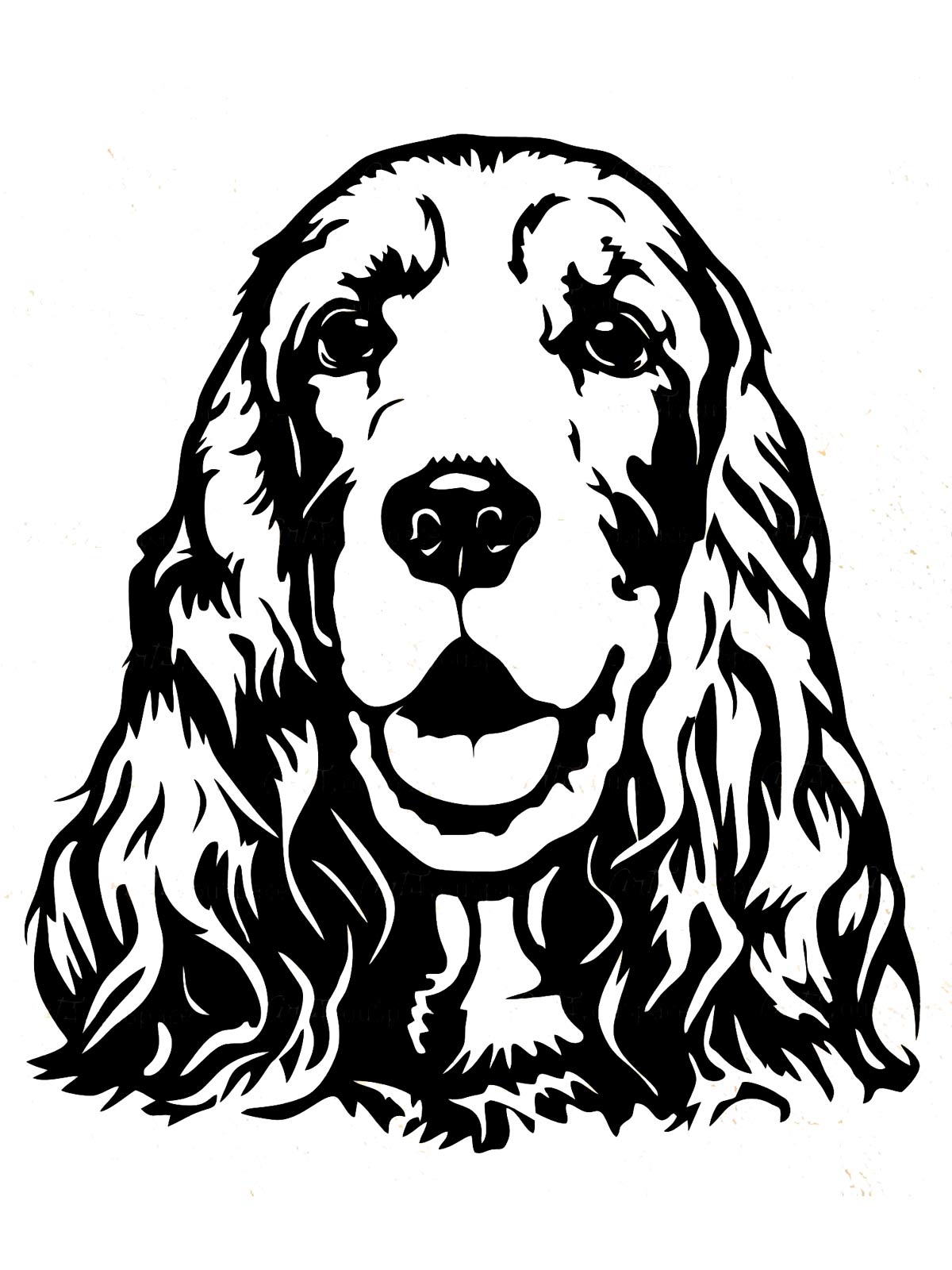 springer-spaniel-stencil-made-from-4-ply-mat-board-choose-a-size-from