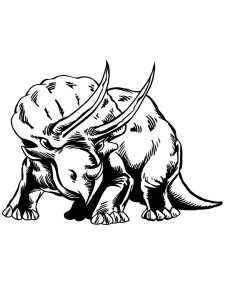Triceratops Stencil 9