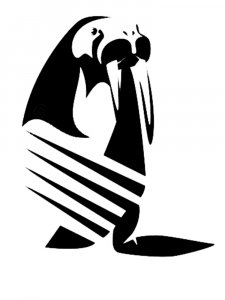 Walrus Stencil 8