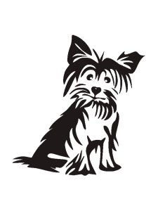Yorkshire Terrier Stencil 15