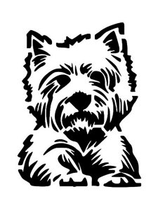 Yorkshire Terrier Stencil 5