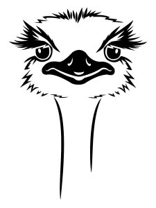 Ostrich Stencil 1