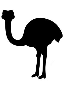 Ostrich Stencil 9