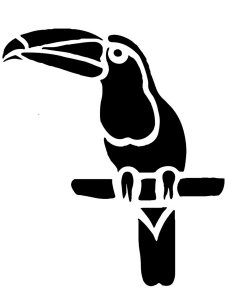 Toucan Stencil 1