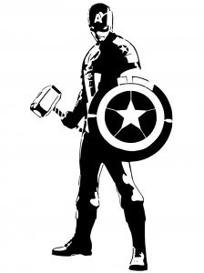 Captain America Stencil 10