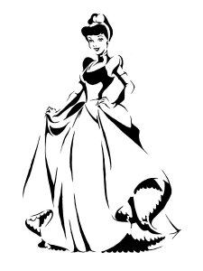 Cinderella Stencil 10