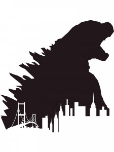 Godzilla Stencil 3