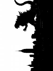 Godzilla Stencil 9