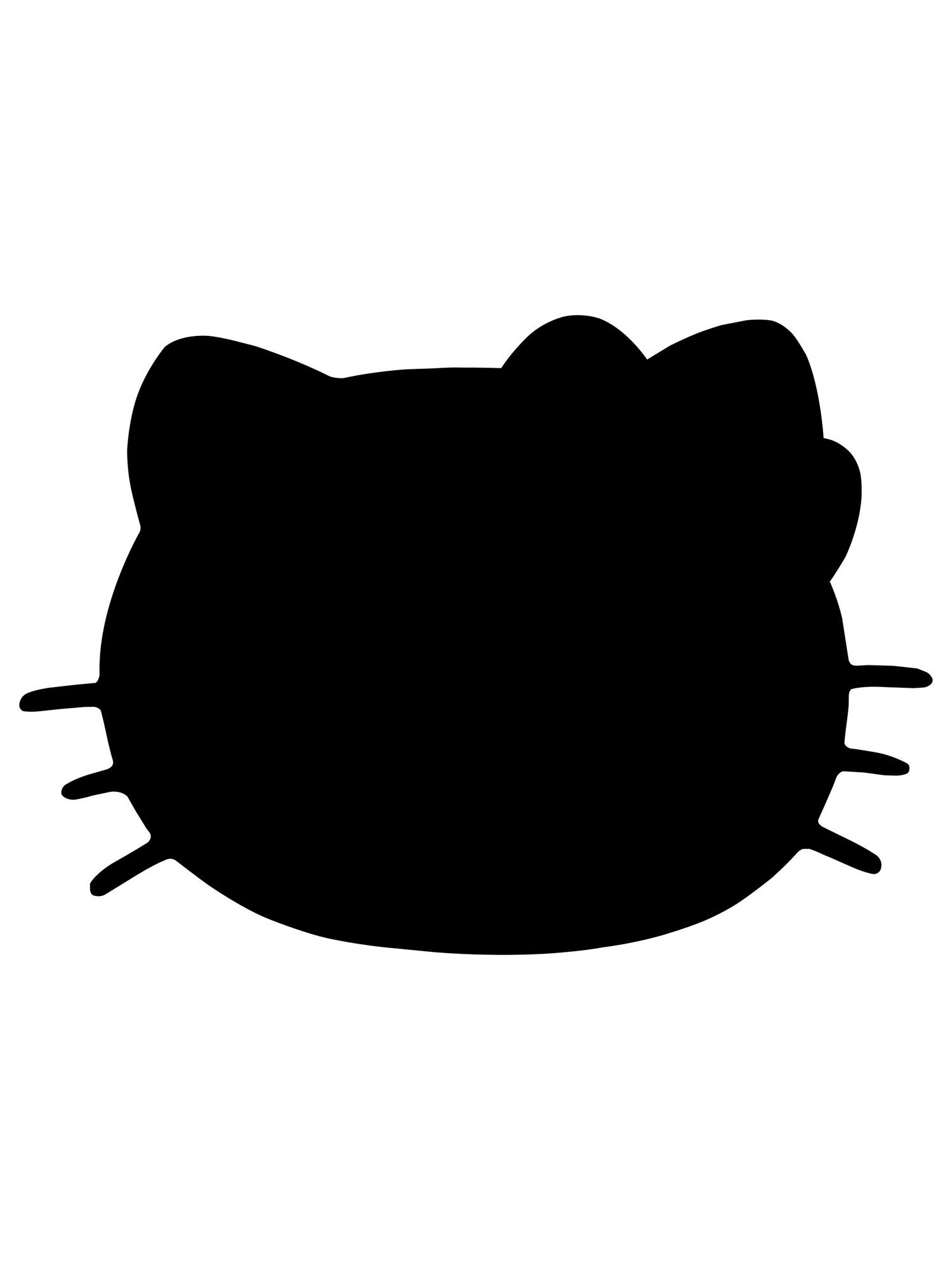 hello kitty head template