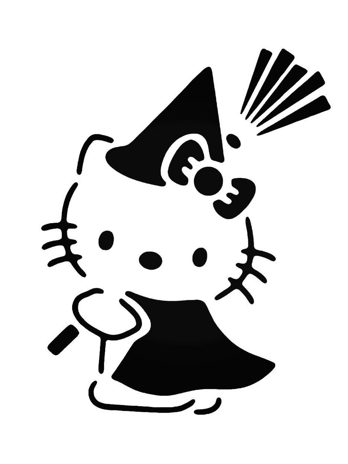 Hello Kitty Stencil Printable Coloring Home