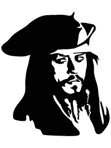 Jack Sparrow Stencils 4