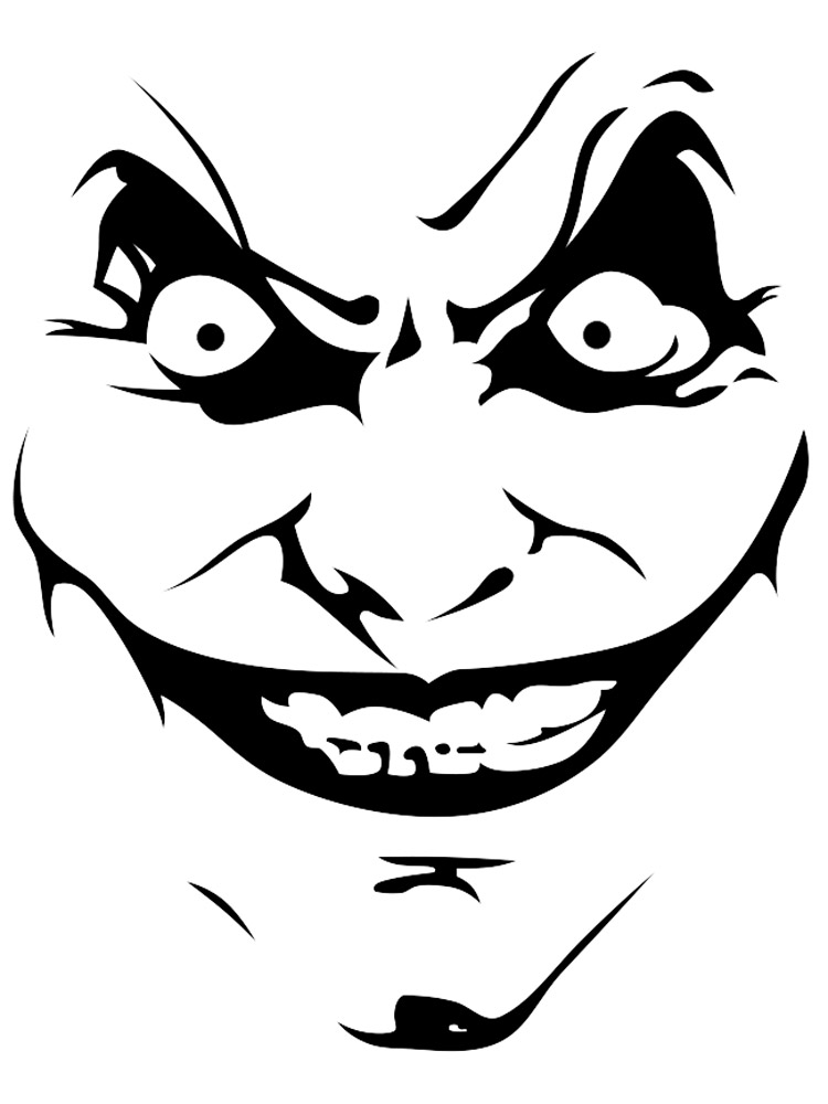 Free printable Joker stencils and templates