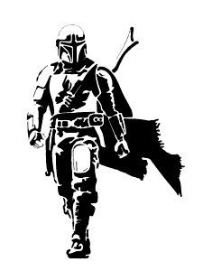 Mandalorian Stencil 9