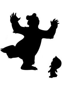 Masha and the Bear Stencil 3
