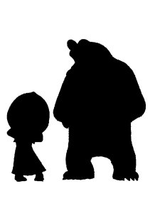 Masha and the Bear Stencil 4