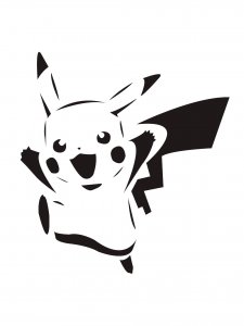 Pikachu Stencil 3