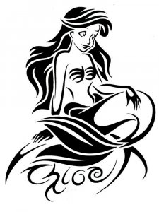 The Little Mermaid Ariel Stencil 16