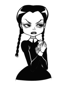Wednesday Addams Stencils 4