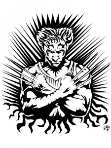 Wolverine Stencil 11