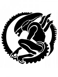 Xenomorph Stencil 13