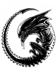 Xenomorph Stencil 9