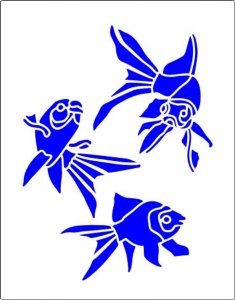 Goldfish Stencil 8