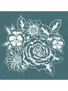 Bouquet of flowers Stencil 1