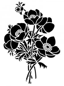 Bouquet of flowers Stencil 10