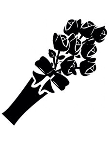 Bouquet of flowers Stencil 11