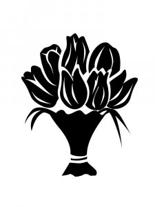 Bouquet of flowers Stencil 12