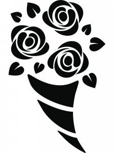 Bouquet of flowers Stencil 13