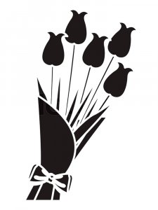 Bouquet of flowers Stencil 3