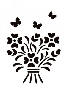 Bouquet of flowers Stencil 7