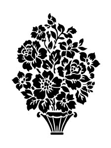 Flowers in Vase Stencil 13