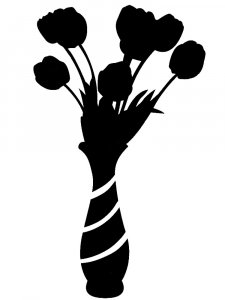 Flowers in Vase Stencil 14