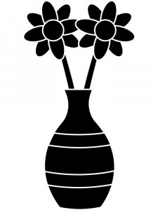 Flowers in Vase Stencil 15