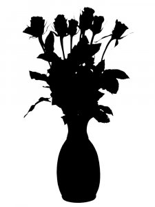 Flowers in Vase Stencil 18